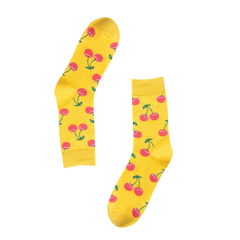 Tide Happy Socks Fruit Series Men Women Cotton Socks In Tube Socks Personalized Sock